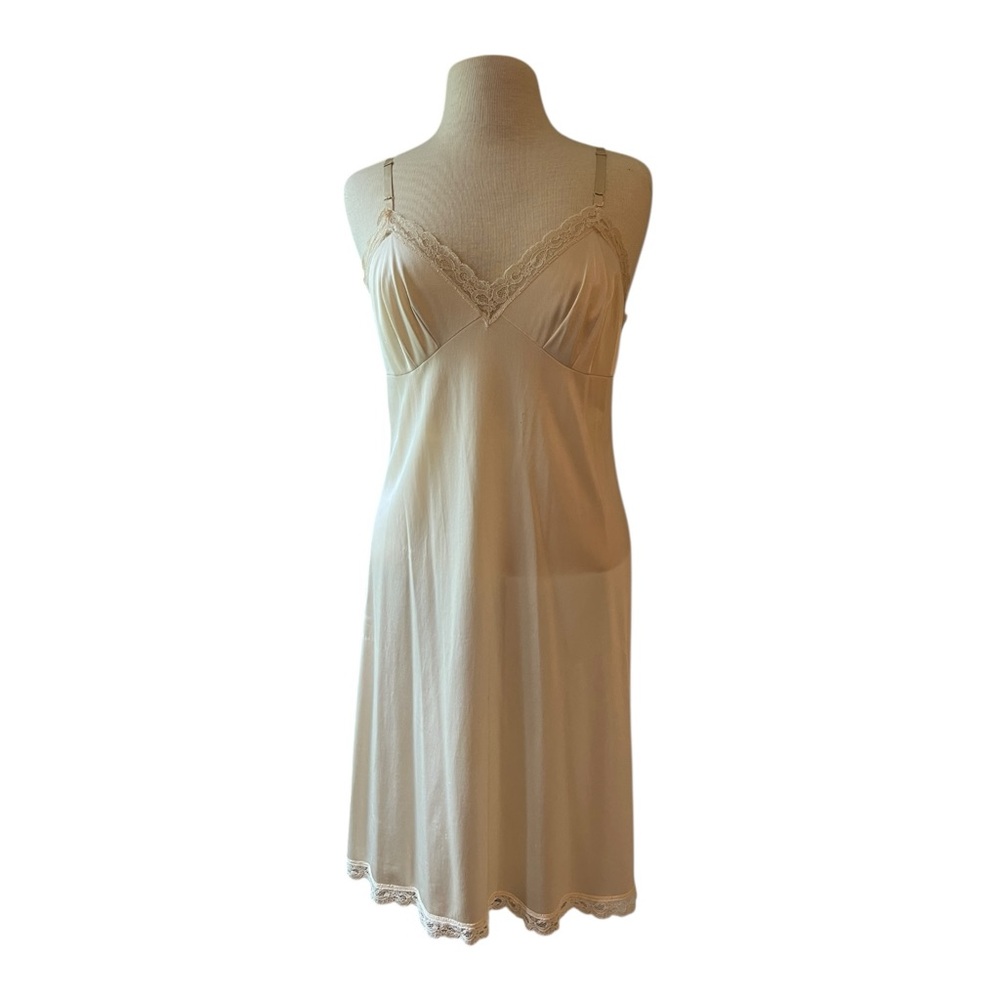 Elegant Cream Lace Slip Dress